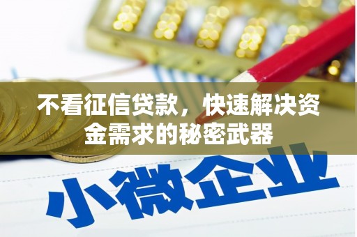 丰台不看征信贷款，快速解决资金需求的秘密武器