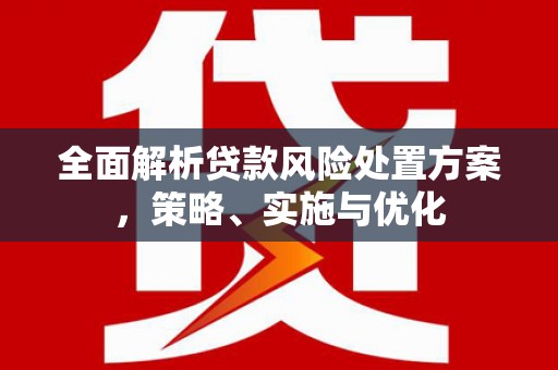 丰台全面解析贷款风险处置方案，策略、实施与优化