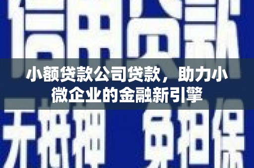 丰台小额贷款公司贷款，助力小微企业的金融新引擎
