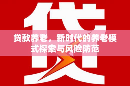 丰台贷款养老，新时代的养老模式探索与风险防范